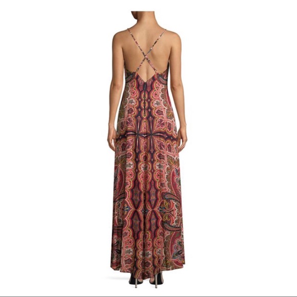 ALICE AND OLIVIA PAISLEY PRINT MAXI SLIP DRESS - Picture 4 of 5